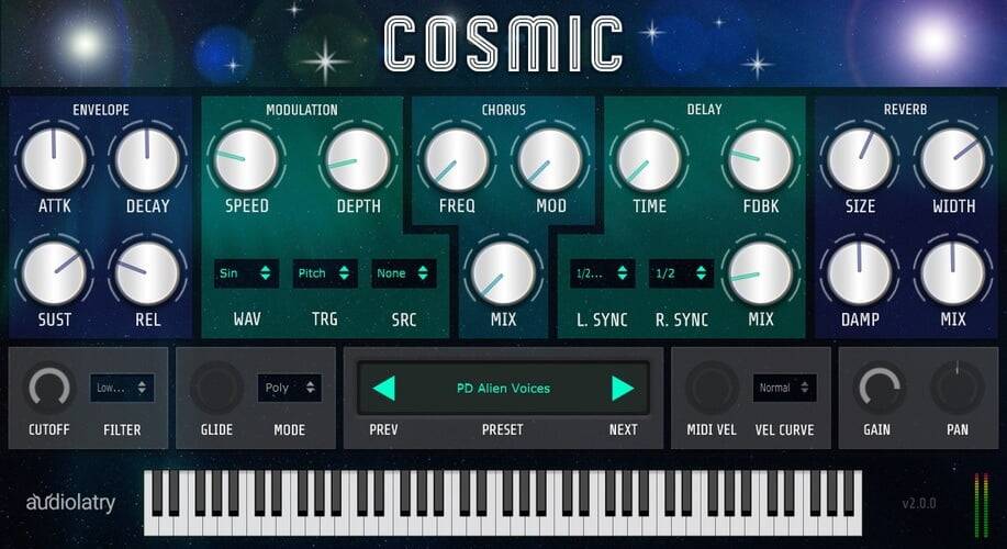 Audiolatry发布了Cosmic 2虚拟乐器+免费精简版-