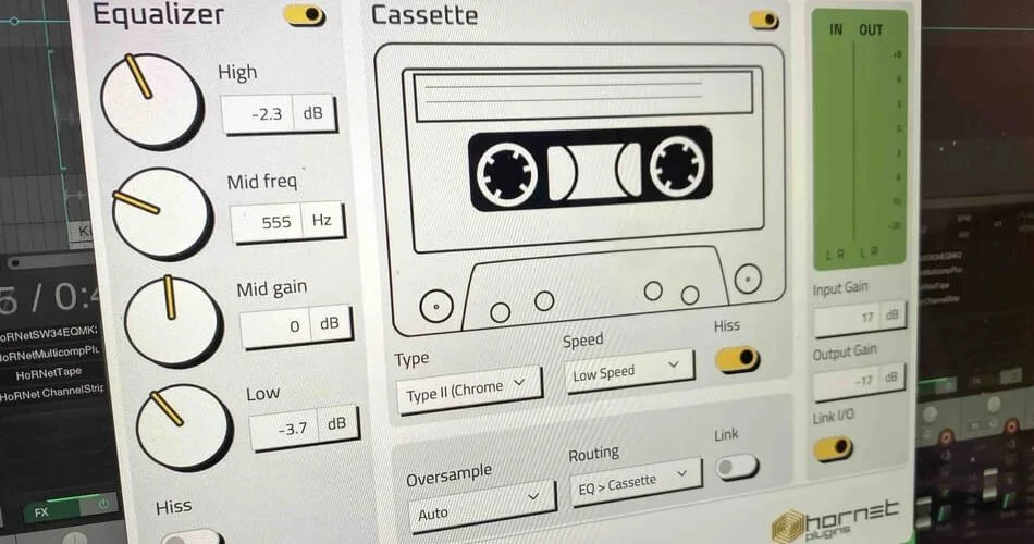 HoRNet插件发布Cassette644复古4轨录音机仿真-