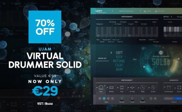 在UFAM的Virtual Drummer Solid 2插件上节省70%-
