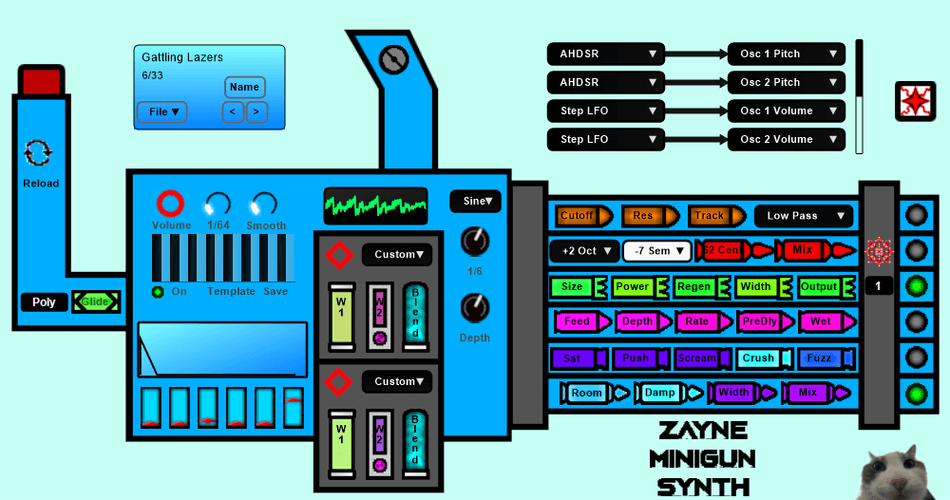 图片[1]-Zayne的Minigun Synth虚拟乐器-