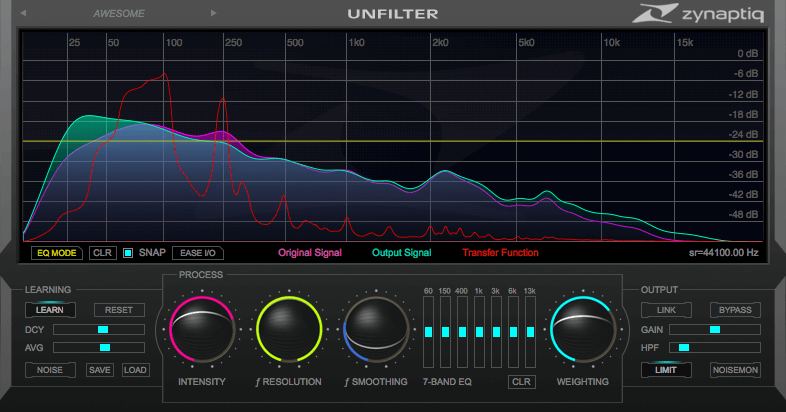 Zynaptiq的UNFILTER音频插件用于过滤效果，售价149美元-